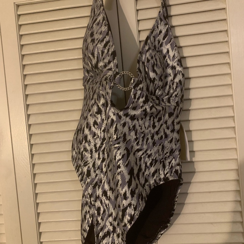 Michael Kors Black and White Swimsuit